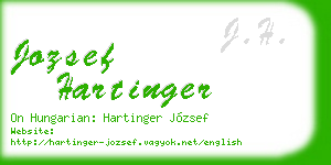 jozsef hartinger business card