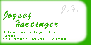 jozsef hartinger business card